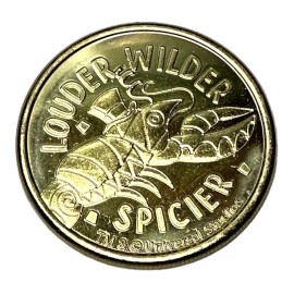 Universal Studios Mardi Gras 2023 Medallion Coin  Louder Wilder Spicier Crawfish