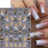 8 Sheets Cartoon Christmas Nail Art Stickers 3D Self-Adhesive Snowflake