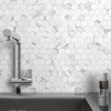 MOFIT Hexagon Peel and Stick Backsplash Tiles Kitchen,Self-Adhesive Metal and