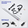 Kablle Bathroom Sink Faucet with Pull Down Sprayer, Matte Black