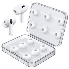 Foweroty 6 Pairs Replacement Ear Tips for AirPods Pro AirPods Pro 2,Premium Silicon Ear Buds Tips 12 Pieces with Portable Storage Box (S/M/L)