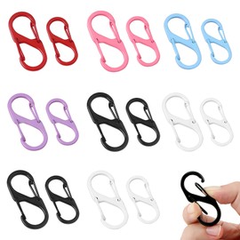 16 PCS Zip Lock Anti Theft Dual Opening Zipper Clips S Hooks Zippers Pull for Backpacks Suitcases for Traveling Camping 8 Big + 8 Small 6 Colors