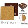 Inkdotpot Set of 6 Drink Coasters Decorative Non,Slip Cork Base