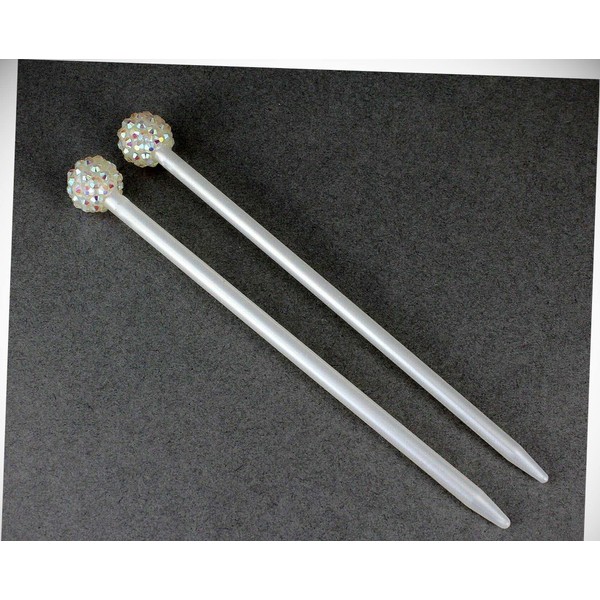 Perfect Hairstyle with Our Hair Accessories - White Crystal Ball