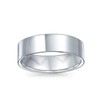 Sterling Silver Flat Wedding Band Ring Unisex 6mm