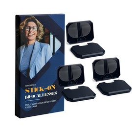 NOMEAROD 3 Pack Stick-On Bifocal Readers for Sunglasses & Goggles, No Water or Adhesive Needed, Reusable Stick on Bifocal Lenses, +150