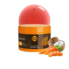 Tanning Gel with Natural Carrot Oil - Sunbed Tanning Accelerator - Sunbed Cream Accelerator for Fast Golden Glow - Tan Accelerator for Sunbed & Sun - Holiday Essentials for Women​​