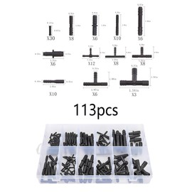 Set of 113 T-Connector Hose Connector Set, Hose Connector Assortment Car, Connector for Watering Connection Kit, Hose Connector Car Assortment for Gardens Hoses Watering Connection Kit