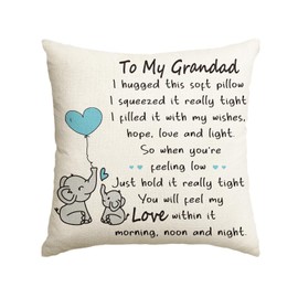 Artoid Mode Grandad Gifts From Granddaughter Grandson Grandpa Cushion Cover, 45x45 cm Decorative Father's Day Birthday Throw Pillow Cover Case Decor
