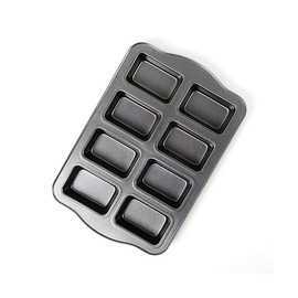 Kilimazart 8 Cavity Non-Stick Carbon Steel Mini Loaf Pan (Grey)