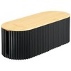 CRROEL Cable management box, cable organiser box with bamboo lid