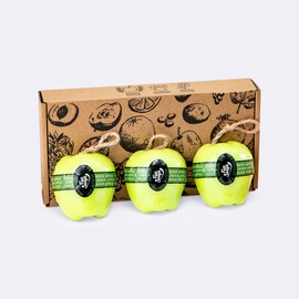 Fun Soaps Fun Soaps Apple Adventure: Vegan 3-Pack Hand & Body Wash Soap on a Rope - Natural Ingredients, Kid-Friendly, Long-Lasting Foam & Crisp Fragrance, Gift Box