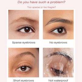 Eyebrow Gel Clear - Waterproof&Sweatproof Brow Gel - Long Lasting Eyebrow Glue - Smooth Brow Gel Clear - 24 Hour Eyebrow Gel - Clear Brow Glue for Natural Eyebrow Styling Repair