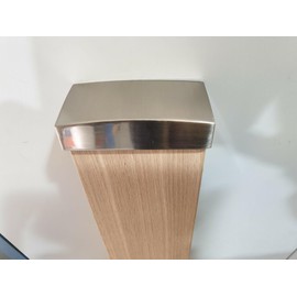 Blueprint Joinery Stair NEWEL POST FLAT CAP BRUSHED 70mm - Contemporary Flat Square Newel Cap to Fit Half Newel Post of 70x35mm (Half Cap)
