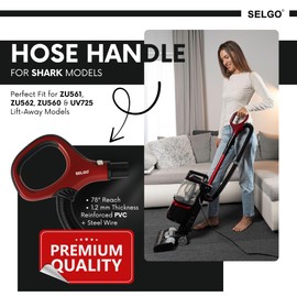 Upgraded ZU561 Replacement Hose Handle for Shark Vacuum Models ZU561 ZU562, ZU560 Blue, UV725 Gray, UV650 - Vacuum Hose for Shark Navigator Rotator Lift-Away Deluxe Upright Vacuum Cleaner