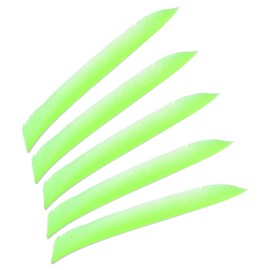 PATIKIL Arrows Vanes, 50 Pack 11 Inch Turkey Feather Arrow Fletching Archery Arrow Feather Right Wing Shield Fletch for DIY Target Shooting, Fluorescent Green