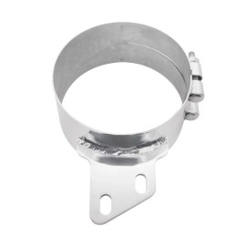 United Pacific 6" Stainless Steel Butt Joint Exhaust Clamp - Angled Bracket