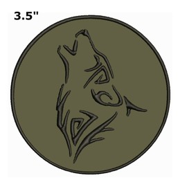 Athena Brands Wolf Patch Embroidered DIY Iron-On Applique Nature National Parks Souvenir Gift