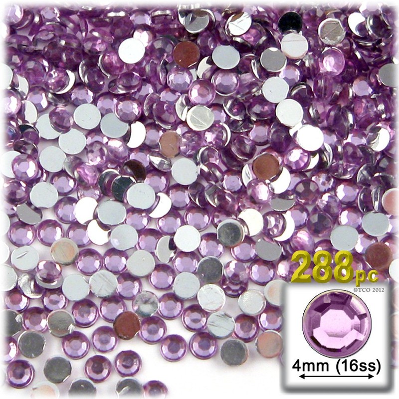 288-pc Rhinestones Round 4mm Flatback Beer Brown