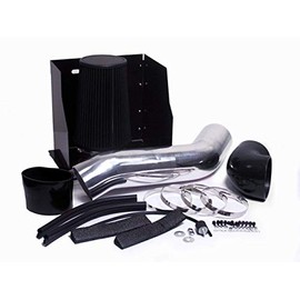Performance HEATSHIELD Cold AIR Intake KIT + Filter FIT for 2003-2007 Hummer H2 6.0 6.0l / 2008 2009 Hummer H2 6.2 6.2L Engine (Black)