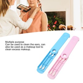 2 Juegos de Hisopos de Algodón de Silicona Reutilizables para Maquillaje, viajes. Herramienta de Belleza Lavable de Algodón de Maquillaje Segura, Duradera y de Doble Punta con