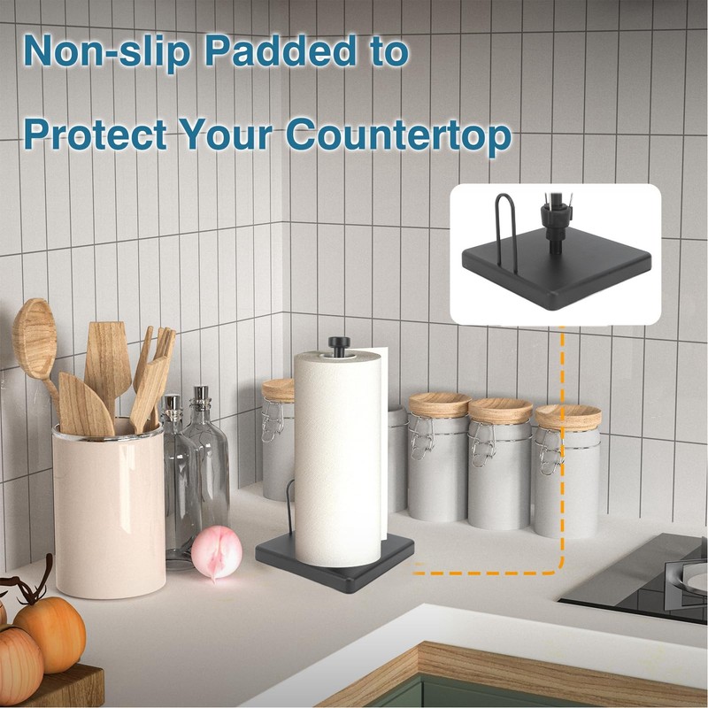 Paper Towel Holder with Damping Effect Stainless Steel Punch Free
