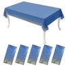 5 Pack Disposable Plastic Tablecloth,137x274cm Gold Stamping Dot Rectangular Table