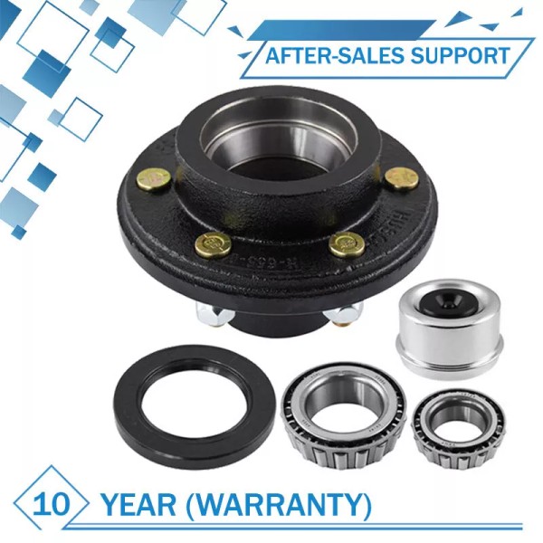 JADODE 6 On 5.5 Trailer Hub Kit Round Trailer Spindle