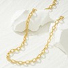 BENEIGE Gold Necklace for Women 14K Gold Plated Dainty Paperclip