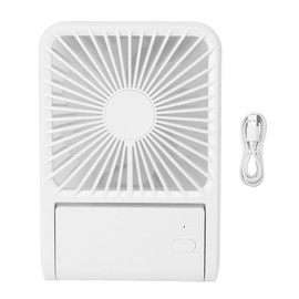 Portable Air Conditioner Fan Strong Wind Silent Operation Ultra Slim USB Desk Cooling Fan for Household Office White