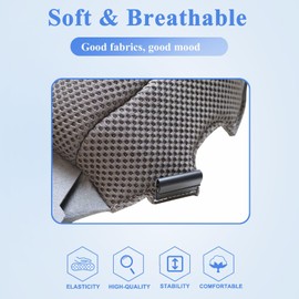 NLQR Front Driver and Passenger Side Bottom Replacement Seat Covers Cloth Gray Compatible with Nissan Frontier SV Crew Cab 2015 2016 2017 2018 2019 2020