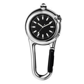 OIDEA Carabiner Watch, Multifunctional Luminous Nurse Watch: Unisex Black Nurse Watches, Clip-on Watch for Doctors, Paramedics, Sports, Sports