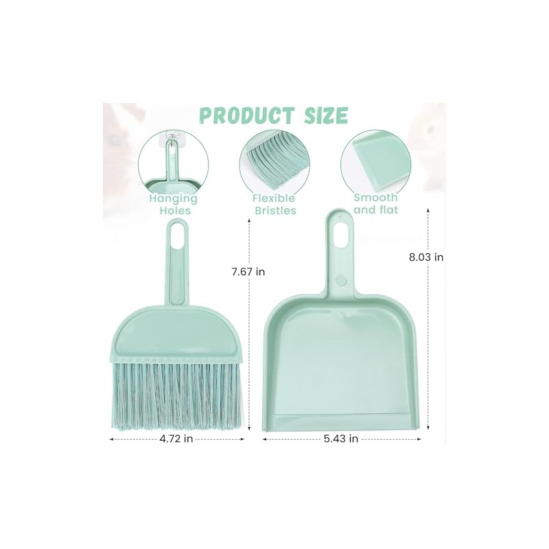 Cage Cleaner for Guinea Pigs Mini Dustpan and Brush Set