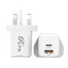 USB C Plug Fast Charge, Wall Charger Adapter 20W 2-Port