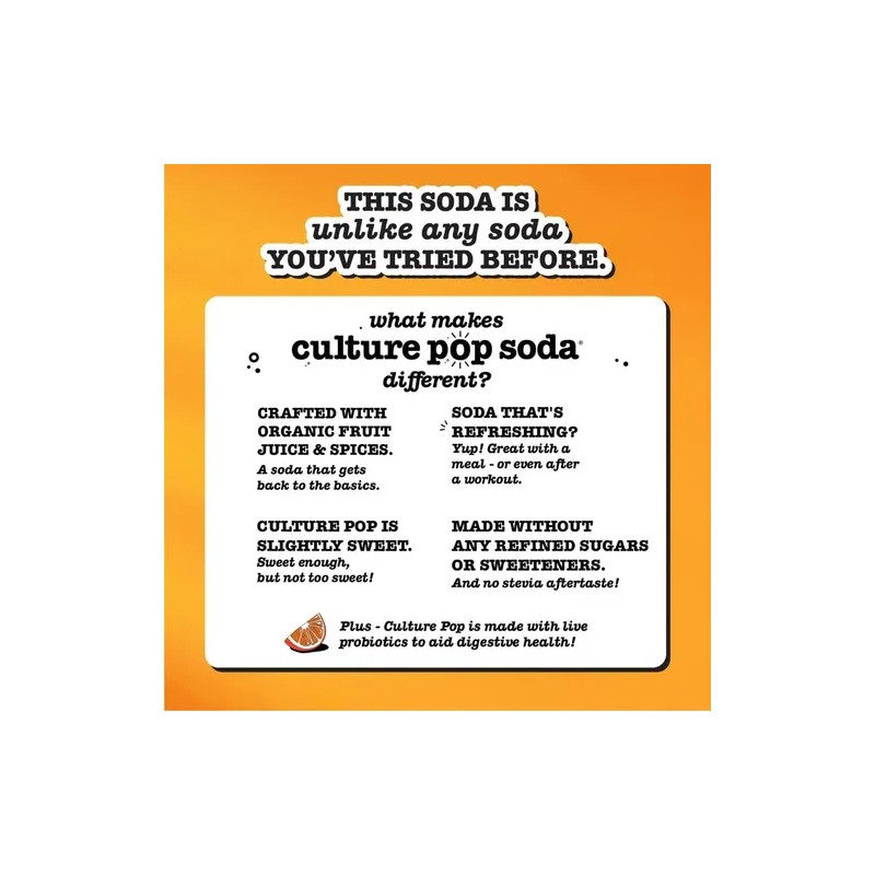 Culture Pop Refresco Probiótico De Jengibre, Limón Y Cúrcuma