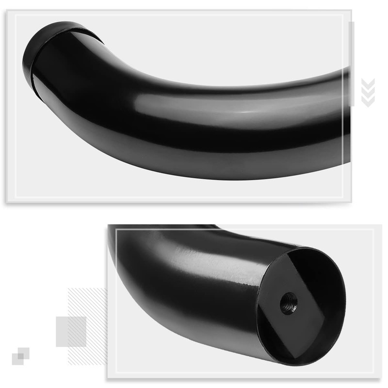 (2Pcs) 3 Inch Black Round Nerf Step Bars Side Steps