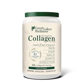 Great Lakes Wellness Collagen Peptides Powder – Supports Skin, Hair, Nails, Joints & Digestion – Hydrolyzed, Quick Dissolve, Non-GMO, Keto & Kosher – 