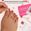 Artquee Burgundy Cat Eye Press on Toenails for Women Short