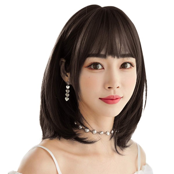 LAVIST 7316H Medium Bob Wig, Women's, Semi-Long, Full Wig, Women's