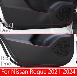 Car Door Anti Kick Pad for Nissan Rogue 2021 2022 2023 2024 2025 Accessories SUV Door Protector Mat Dirty Collision Stickers Inner Decorative Protection