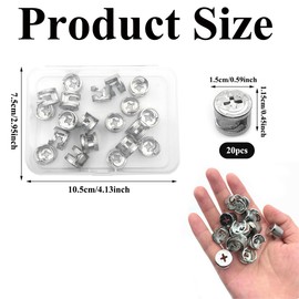 20Pcs Furniture Cam Lock Fasteners Whit Transparent Box Lock Fasteners for Cabinets Drawers Furniture Connector
