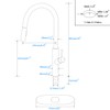 Brass Gold Kitchen Faucet with Pull Down Sprayer, Single Handle,
