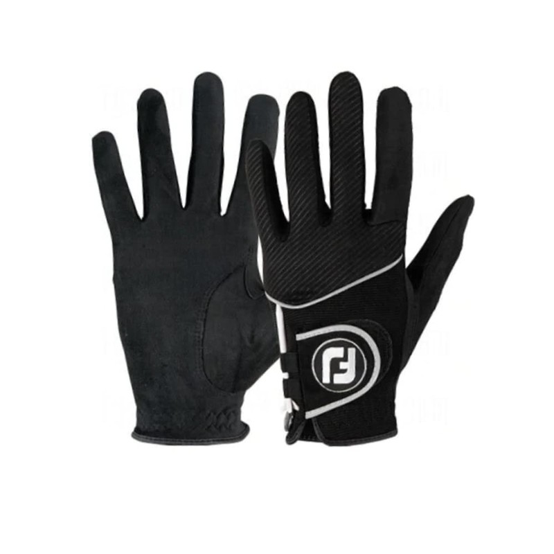 FootJoy RainGrip Men's Golf Gloves Pair, Black, XL