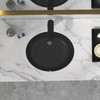 Sarlai Black Undermount Bathroom Sink -18 x15 inch Oval Vessel