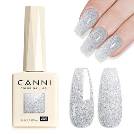 CANNI CANNI Glitter Gel Nail Polish 1pcs 9ml Nail Gel Iron color Glitter Nail Polish Soak Off Uv LED Nail Lamp Dawn Crystal Flash Series Nail Art Manicure Salon DIY Home