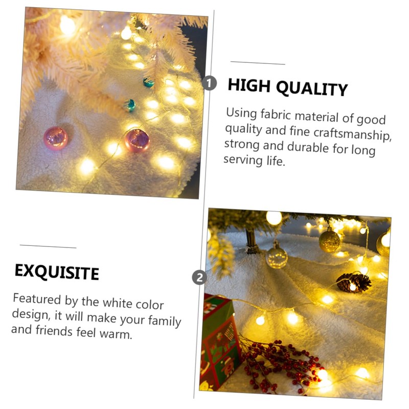 LABRIMP 1pc Christmas Tree Skirt Soft Holiday Decoration for Xmas