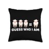 Guess Who I Am Sheep Throw Pillow