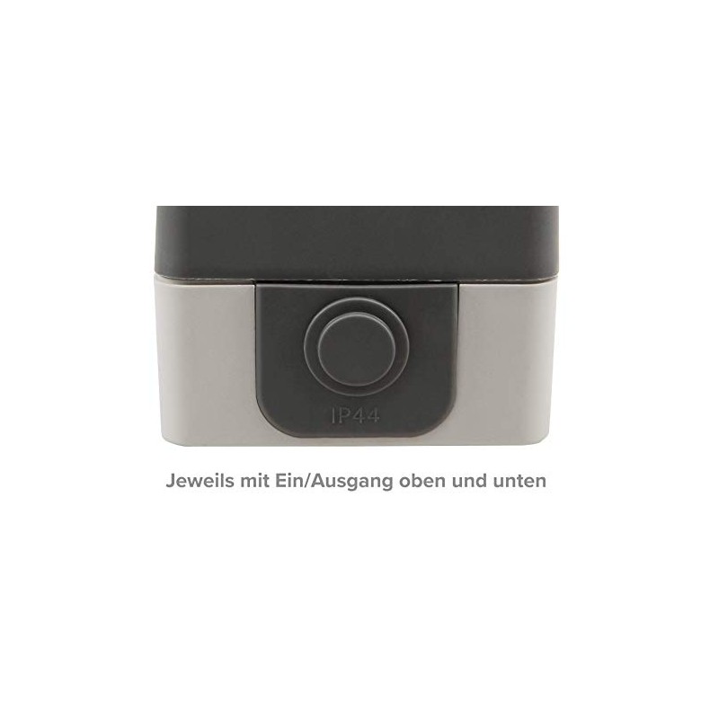 MC POWER SECURE Wet Room Orientation Switch IP44 Surface-Mounted Grey