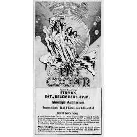 Alice Cooper Holiday Tour Poster Billion Dollar Babies Concert Flier 1973