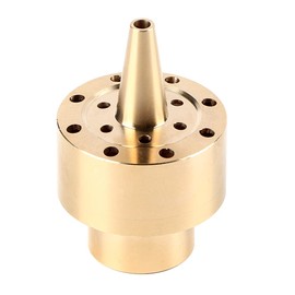 Column Fountain Nozzle, 1/2 Brass Column Garden Pond Fountain Water Nozzle Sprinkler Spray Heads Easy to Install Gold Fountain Nozzle (1/2'')